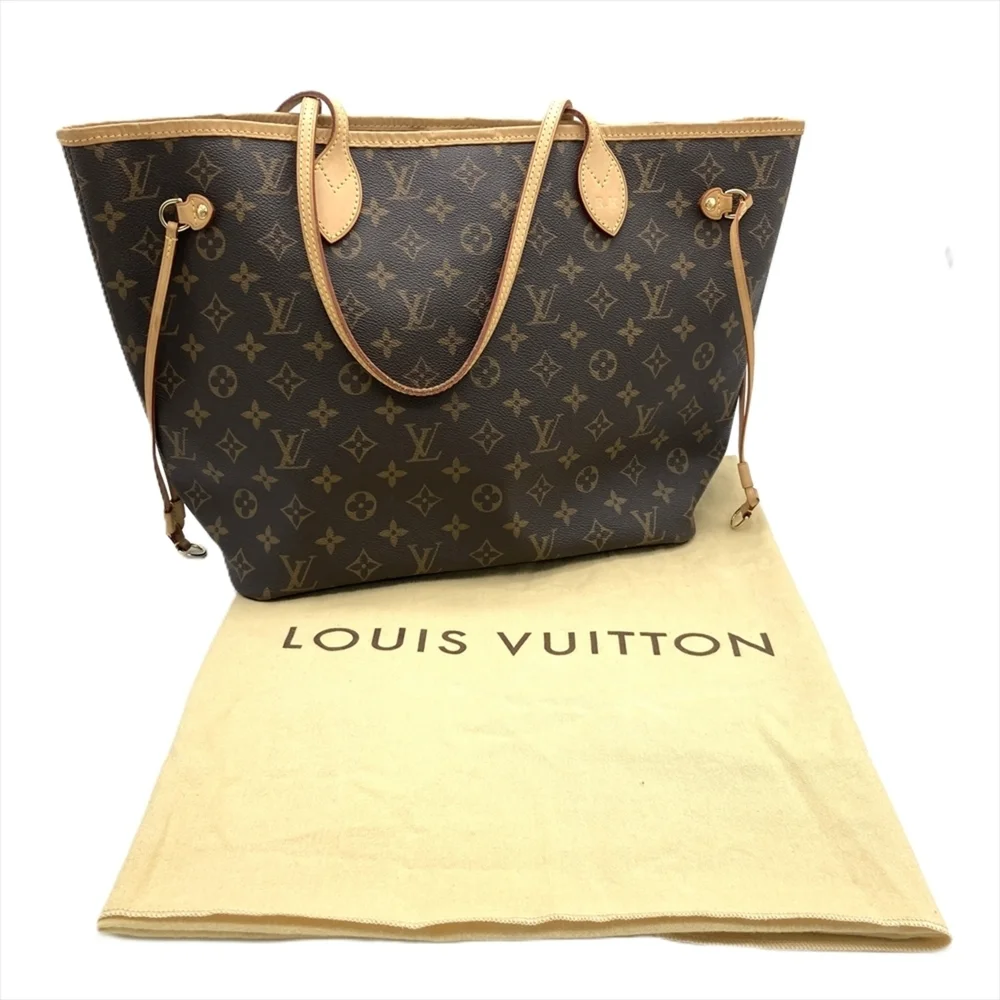 LOUIS VUITTON Brown Monogram Canvas Neverfull MM Tote Bag